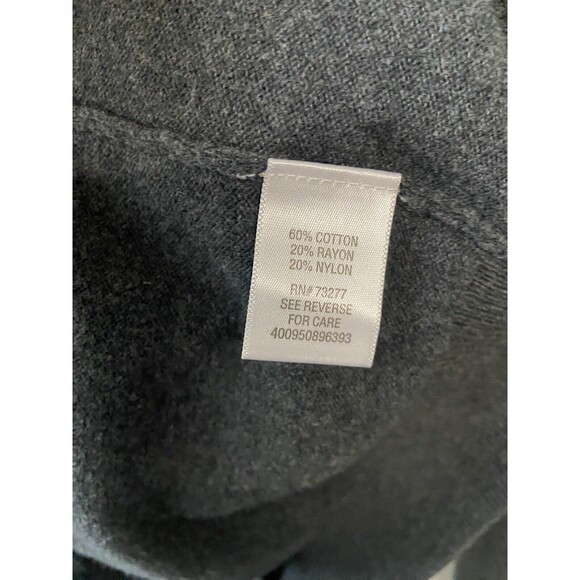 Croft & Barrow Sweater Mens Size XL Dark Gray Pullover V Neck - Picture 3 of 6